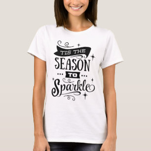 IN DER SAISON SPARKLE Ferien-Script modern T-Shirt