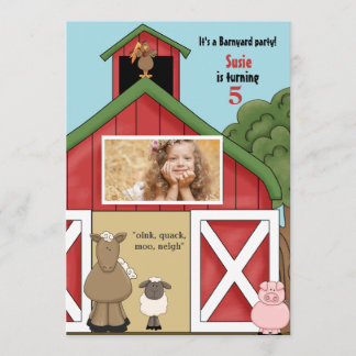 In der Scheunen-Foto-Geburtstags-Party Einladung