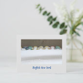 In der Schneekarte gewartet Postkarte (Stehend Vorderseite)