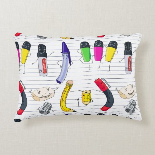 In der Schule gibt es Leute, die Spaß haben. Dekokissen (Vorderseite)