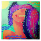 In der Sonne Abstraktes Portrait einer Frau Fliese (Vorderseite)