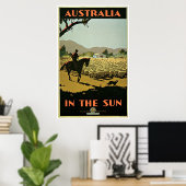 In der Sonne ~ Australien Vintage Travel Poster (Heimbüro)
