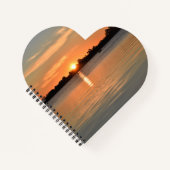 In der Sonnenuntergang Herz geformt Spiral-Noteboo Notizblock (Vorderseite)