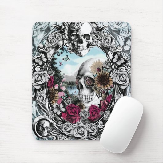 In der Spiegellandschaft Schädel. Mousepad (Mit Mouse)