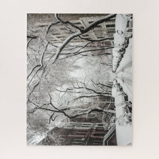 In der Stadt geschneit Puzzle (Vertikal)