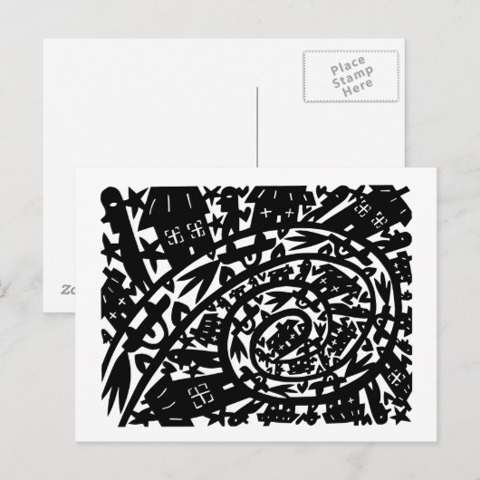 In der Stadt Postkarte (Vorne/Hinten)