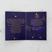 In der Sternenkarte geschriebene Liebe Dankeskarte (Innenseite)