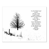 In der trostlosen Briefmarke der Winterkarte Gummistempel (Prägung)