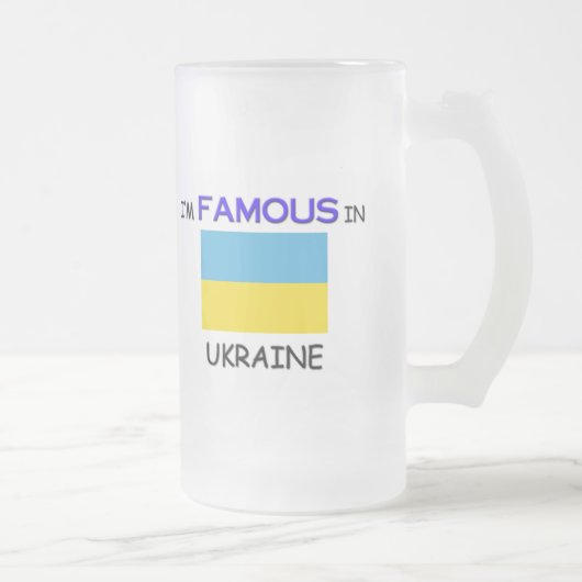 In der UKRAINE bin ich berühmt Mattglas Bierglas (Rechts)