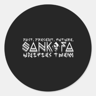 In der Vergangenheit vereint Sankofa sie mit Black Runder Aufkleber