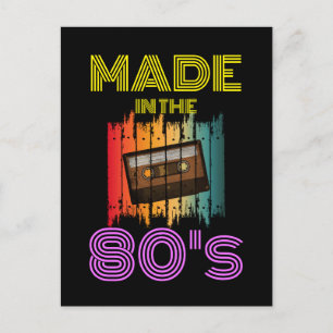 IN DER VINTAGEN KASSETTE DER 80ER JAHRE POSTKARTE