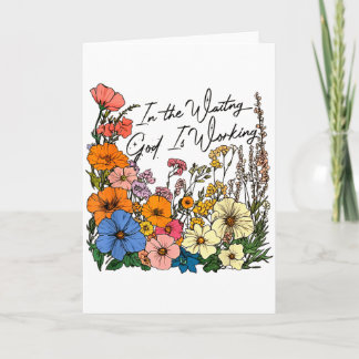 In der Wartezeit wirkt Gott Funny Christian  Karte