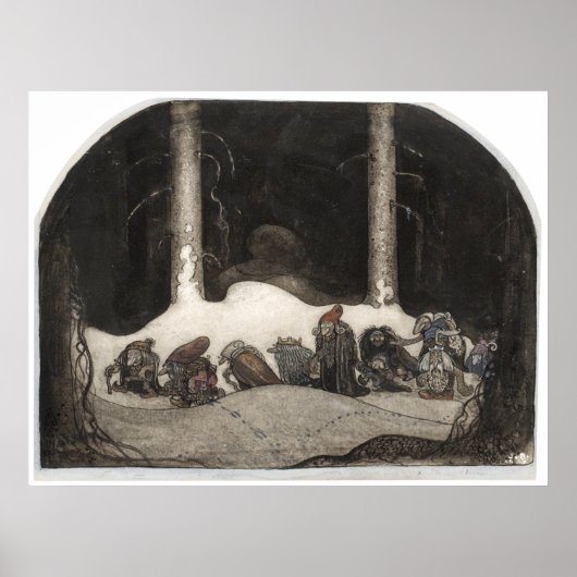 In der Weihnachtsnacht, 1913 von John Bauer Art Poster (Vorne)