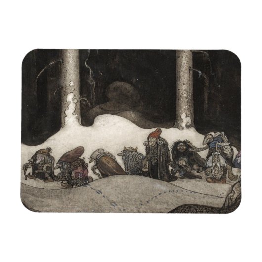 In der Weihnachtsnacht, 1913 von John Bauer Magnet (Horizontal)