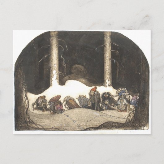 In der Weihnachtsnacht John Bauer Postkarte (Vorderseite)