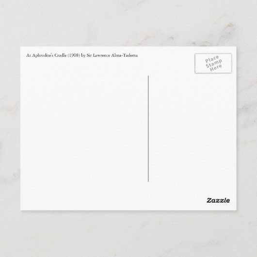In der Wiege von Aphrodite von Sir Lawrence Alma T Postkarte (Rückseite)