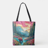 In der wilden Illustration Tasche (Rückseite)