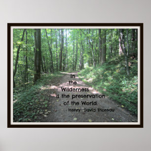 In der Wildnis: Zitat von Henry David Thoreau Poster