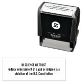 IN DER WISSENSCHAFT VERTRAUEN WIR AUF DIE Briefmar Permastempel (Beispiel)