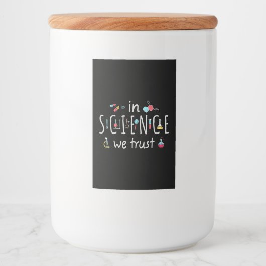 In der Wissenschaft vertrauen wir Lebensmitteletikett (Vorderseite)