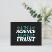 In der Wissenschaft vertrauen wir Zitat - Lehrer Postkarte (Stehend Vorderseite)