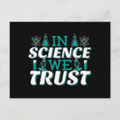 In der Wissenschaft vertrauen wir Zitat - Lehrer Postkarte (Vorderseite)