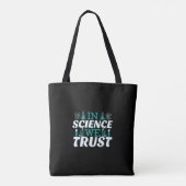 In der Wissenschaft vertrauen wir Zitat - Lehrer Tasche (Rückseite)