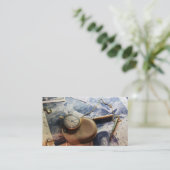 In der Zeit aufgezeichnete Design-Kunst für Visite Telefonnummerkarte (Stehend Vorderseite)