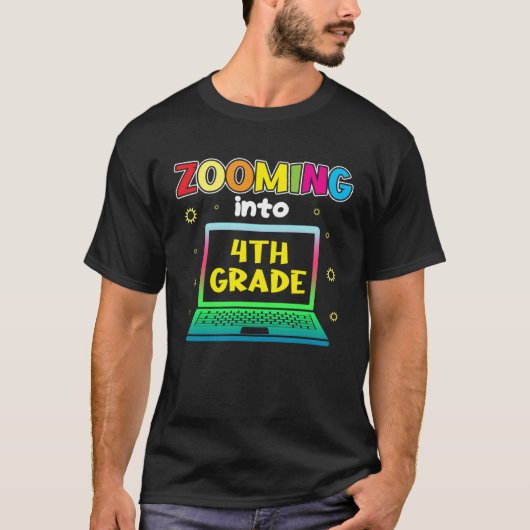 In die 4. Klasse zoomen T-Shirt (Vorderseite)