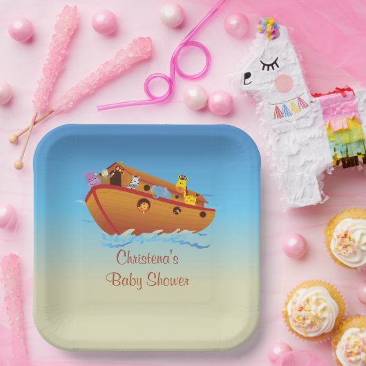 In die Arche - Babyparty Pappteller (Party)