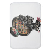 In die Bibliothek geht sie Bath Mat Badematte (Vorderseite Vertikal)