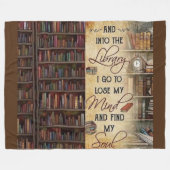 In die Bibliothek I Go Fleece Blanket (Vorderseite (Horizontal))