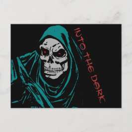 In die dunkle Skelethon-Karte Postkarte