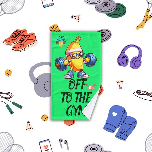 In die Fitness des Fitnessraums, mit Monogramm | Handtuch