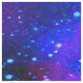 In die Galaxie Stoff (Nahaufnahme)