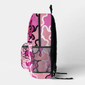 In die geometrische Form des rosa Mitteljahrs Bedruckter Rucksack (Rechts)