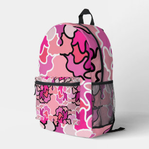 In die geometrische Form des rosa Mitteljahrs Bedruckter Rucksack