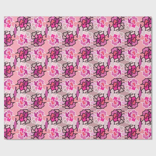 In die geometrische Form des rosa Mitteljahrs Geschenkpapier (Flach)