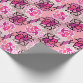 In die geometrische Form des rosa Mitteljahrs Geschenkpapier (Ecke)