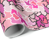 In die geometrische Form des rosa Mitteljahrs Geschenkpapier (Rolleneckpunkt)