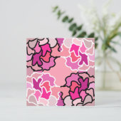 In die geometrische Form des rosa Mitteljahrs Karte (Stehend Vorderseite)