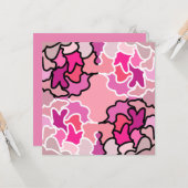 In die geometrische Form des rosa Mitteljahrs Karte (Vorderseite/Rückseite Beispiel)