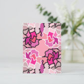 In die geometrische Form des rosa Mitteljahrs Postkarte (Stehend Vorderseite)