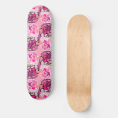 In die geometrische Form des rosa Mitteljahrs Skateboard (Vorderseite)