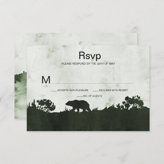 In die Grün-Landschaft der wilden Rost-Grünen-UAWG RSVP Karte (Vorne/Hinten)