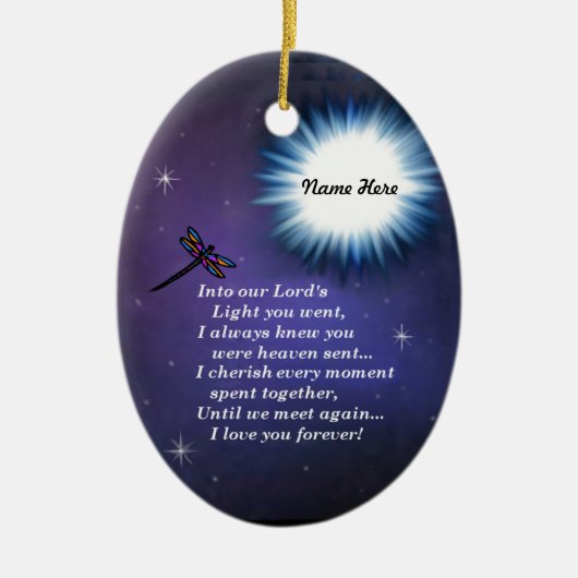 In die helle Libelle Keramik Ornament (Vorne)