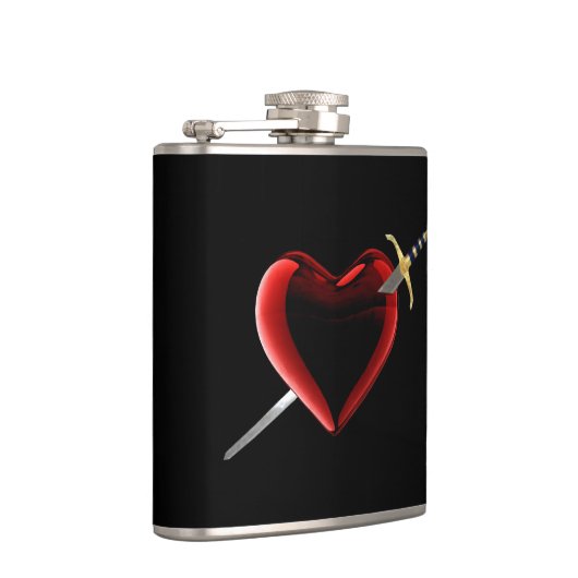 In die Herzflasche gestanzt Flachmann (Rechts)