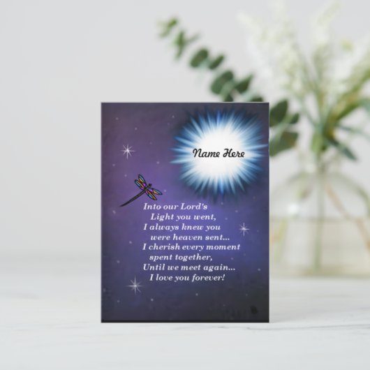 In die Lichthupe der Libellen Postkarte (Stehend Vorderseite)