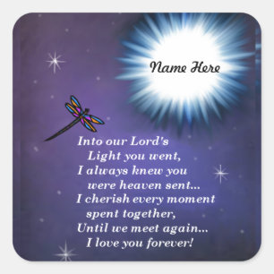 In die Lichthupe der Libellen Quadratischer Aufkleber