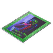 In die Nacht (Grüner Hintergrund) Einkaufs-Bag-Spi Notizblock (Linke Seite)